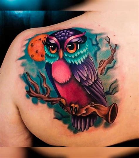 buho tattoo acuarela|Tatuajes de búhos: Mezcla de arte y significado – Meaning Tattoo.